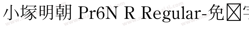 小塚明朝 Pr6N R Regular字体转换